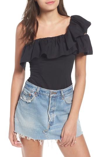 Women's Kendall + Kylie One-shoulder Bodysuit - Black