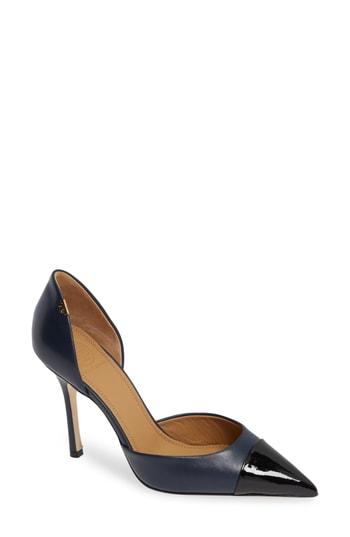 Women's Tory Burch Penelope Cap Toe D'orsay Pump M - Blue