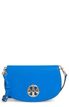 Tory Burch Jamie Convertible Leather Clutch - Blue/green