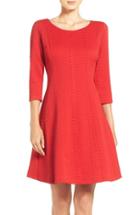 Women's Taylor Dresses Jacquard Knit Fit & Flare Dress