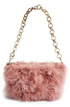 Topshop Flo Marabou Feather Shoulder Bag - Pink