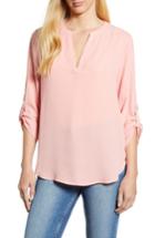 Women's Everleigh Roll-tab Sleeve Tunic, Size - Pink