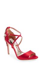 Women's Badgley Mischka Karmen Crystal Back Sandal .5 M - Red