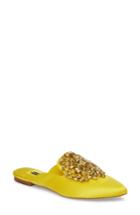 Women's Alice + Olivia Lilly Crystal Embellished Loafer Mule .5 M - Yellow