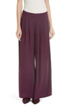 Women's Eileen Fisher Wide Leg Silk Pants - Purple