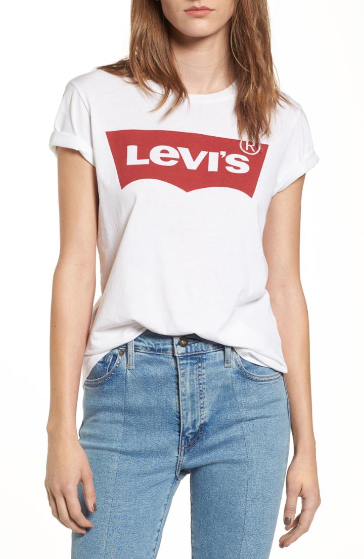 Women's Off-white Quotes Casual Tee - White