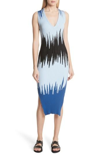 Women's Opening Ceremony Intarsia Ribbed Body-con Dress - Blue
