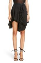 Women's Isabel Marant Asymmetrical Broderie Anglaise Skirt Us / 36 Fr - Black