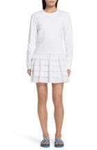 Women's Opening Ceremony Embroidered Ruffle Hem Dress - White