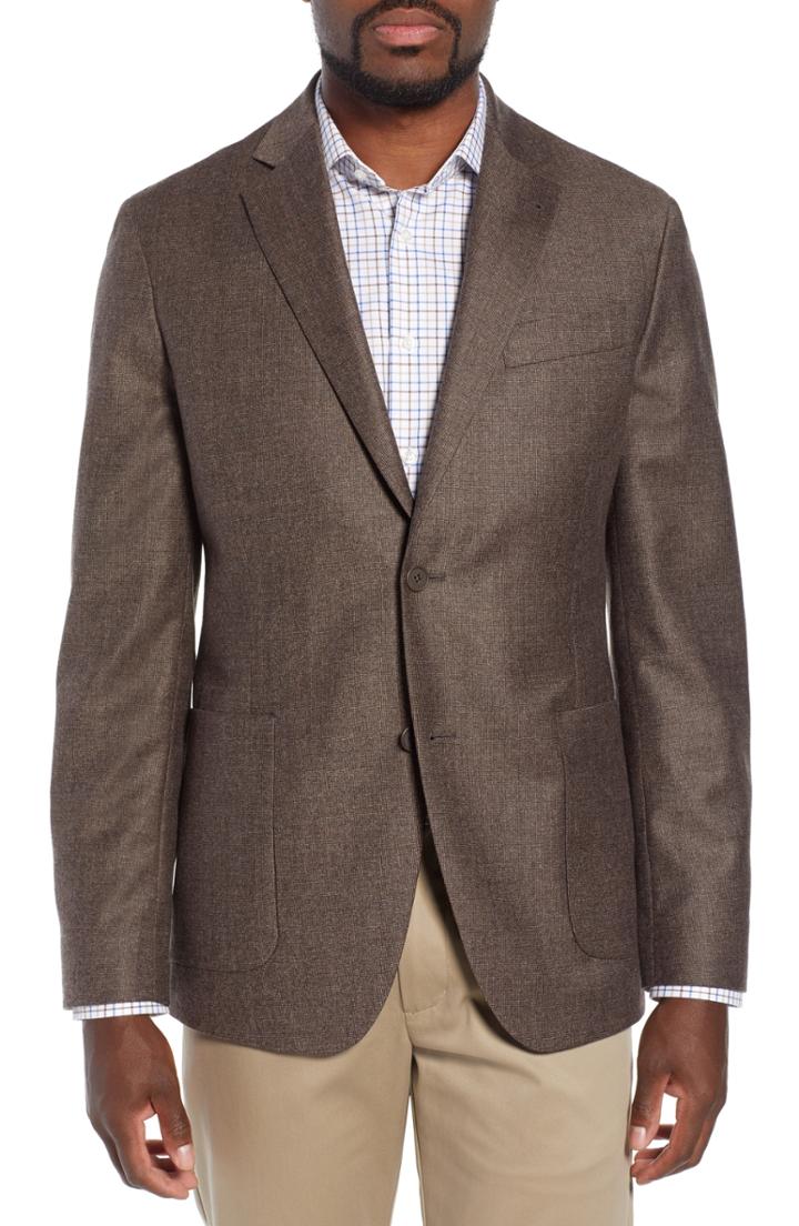 Men's Nordstrom Men's Shop Trim Fit Wool Sport Coat R - Brown