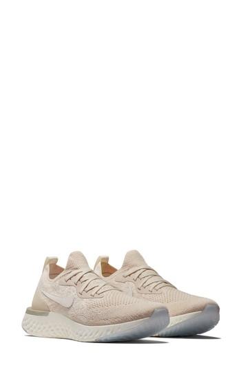 Women's Nike Epic React Flyknit Running Shoe .5 M - Beige