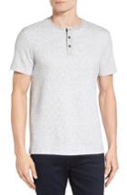 Men's Boss Tiller Slim Fit Short Sleeve Henley - Grey