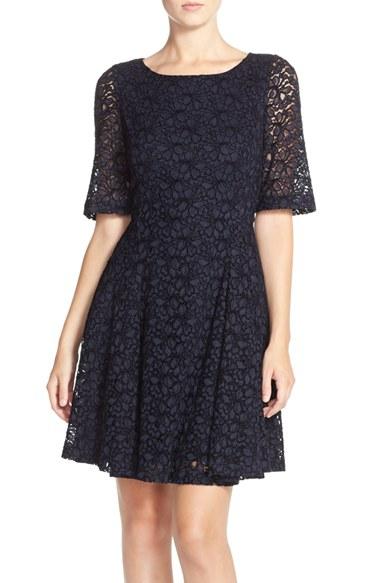 Women's Betsey Johnson Lace Fit & Flare Dress
