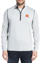 Men's Cutter & Buck Meridian - Cleveland Browns Regular Fit Half Zip Pullover - Black