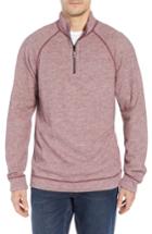 Men's Tommy Bahama On The Doubles Mock Neck Quarter Zip Pullover, Size - Purple