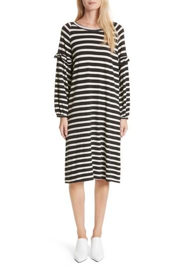 Women's The Great. The Raglan Ruffle Dress - Black