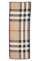 Women's Burberry 'ultra Mega Check' Washed Mulberry Silk Scarf, Size - Pink