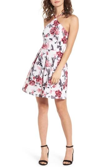 Women's Speechless Halter Fit & Flare Dress - Black