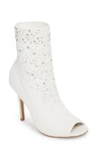 Women's Charles By Charles David Peep Toe Sock Bootie M - White
