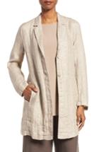 Women's Eileen Fisher Organic Linen Notch Collar Jacket