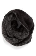 Women's Nirvanna Designs Knit Wool Infinity Scarf, Size - Black