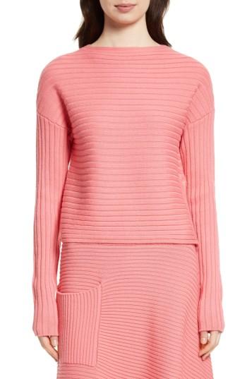 Women's Tibi Ribbed Wool Sweater