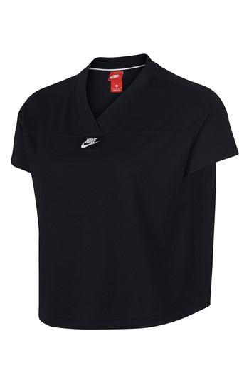 Women's Nike Sportswear Short Sleeve Crop Tee - Black