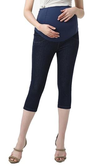 Women's Kimi And Kai Melody Capri Denim Maternity Leggings