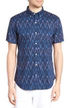 Men's Bonobos Riviera Slim Fit Ikat Print Sport Shirt - Blue