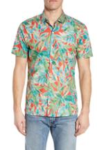 Men's Tori Richard Garden Tango Fit Sport Shirt, Size Small - Red