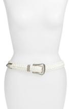 Women's Rebecca Minkoff Braided Leather Belt - Optic White