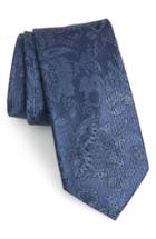 Men's Calibrate Skarn Floral Silk Tie, Size - Blue