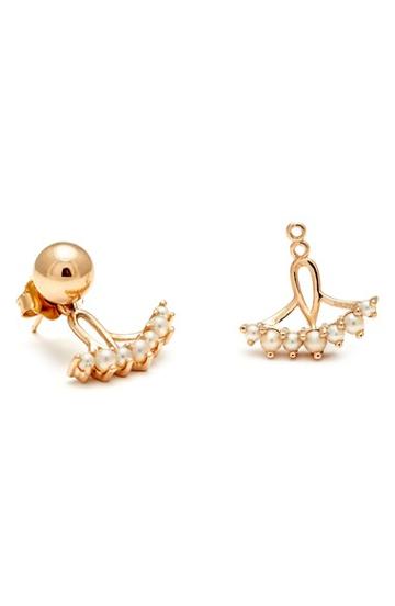 Women's Anna Sheffield 'tiara' Pearl Ear Jackets