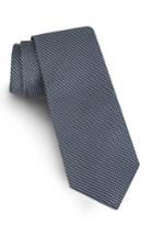 Men's Ted Baker London Solid Skinny Silk Tie, Size - Black