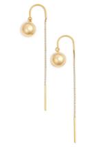 Women's Poppy Finch Gold Ball Threader Earrings