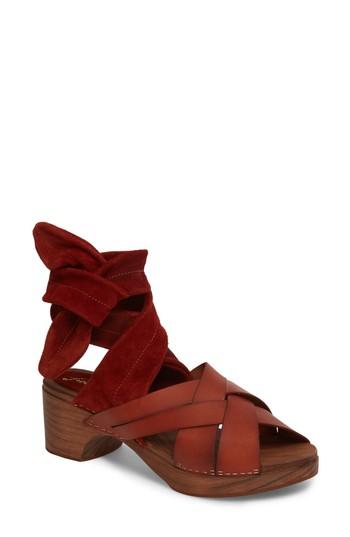 Women's Free People Emmy Ankle Wrap Sandal Us / 36eu - Brown