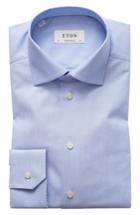 Men's Eton Contemporary Fit Textured Solid Dress Shirt