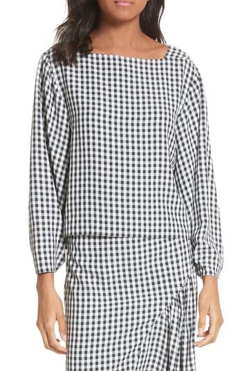 Women's Tibi Gingham Top - Black