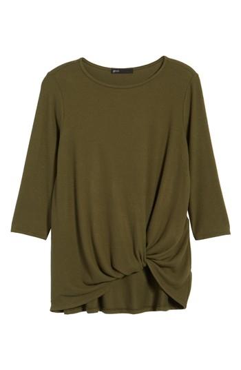 Women's Gibson Twist Front Pullover, Size - Green