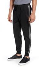 Men's Bugatchi Stripe Jogger Pants, Size - Black