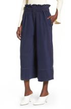 Women's Topshop Boutique Baggy Fray Crop Jeans Us (fits Like 0-2) - Blue