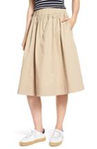 Women's 1901 Twill Midi Skirt - Brown