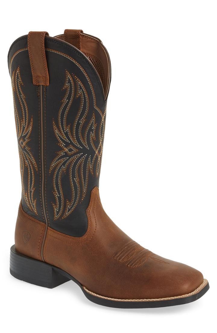 Men's Ariat Sport Rustler Cowboy Boot .5 M - Brown