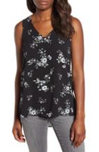 Petite Women's Gibson V-neck Shell P - Black