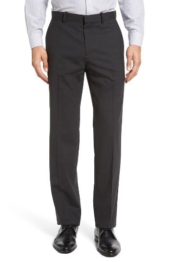 Men's Theory Marlo New Tailor 2 Flat Front Solid Stretch Wool Trousers - Grey