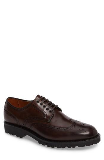 Men's Allen Edmonds Tate Wingtip .5 D - Brown