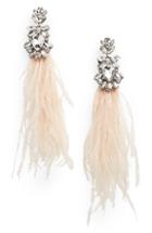 Women's Stella + Ruby Crystal Feather Drop Earrings