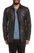Men's John Varvatos Star Usa Oiled Lambskin Leather Shirt Jacket