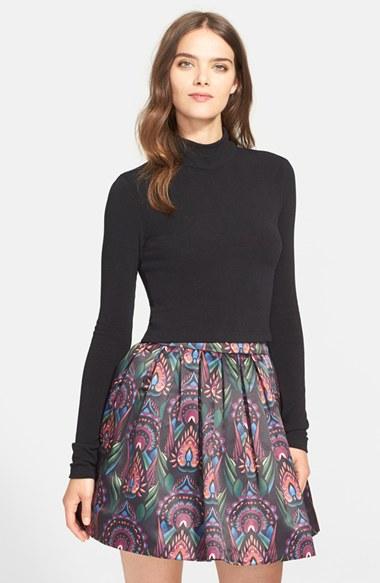 Women's Alice + Olivia 'garrison' Mock Turtleneck - Black