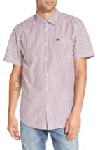 Men's Obey Adario Stripe Woven Shirt - Purple